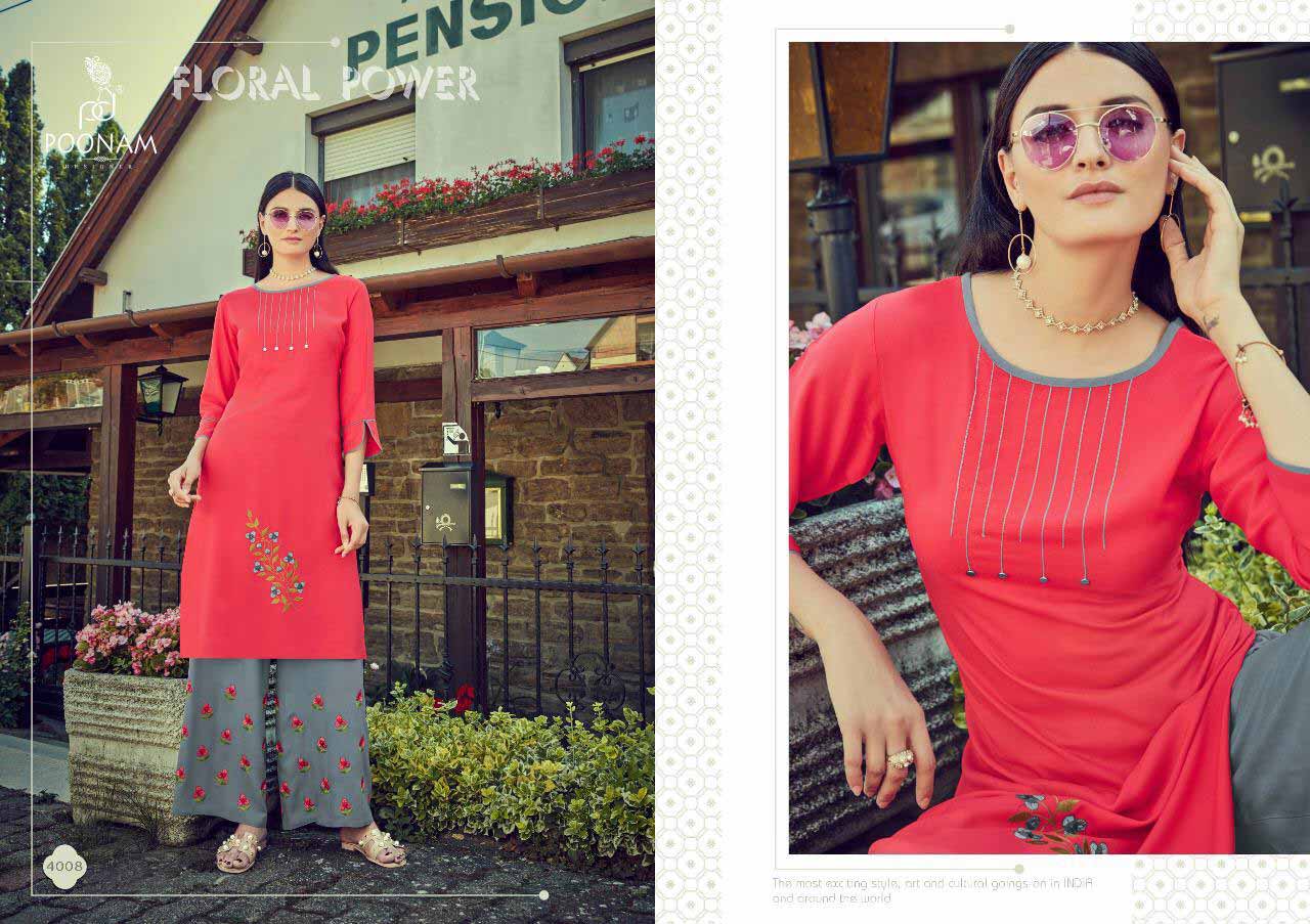 Plazo House Vol-4 Poonam Designer Kurti Sets Plazo House Vol-4 Poonam Designer Kurti Sets